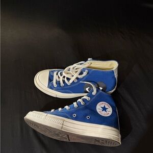 Converse Blue and White High-Top Sneakers
